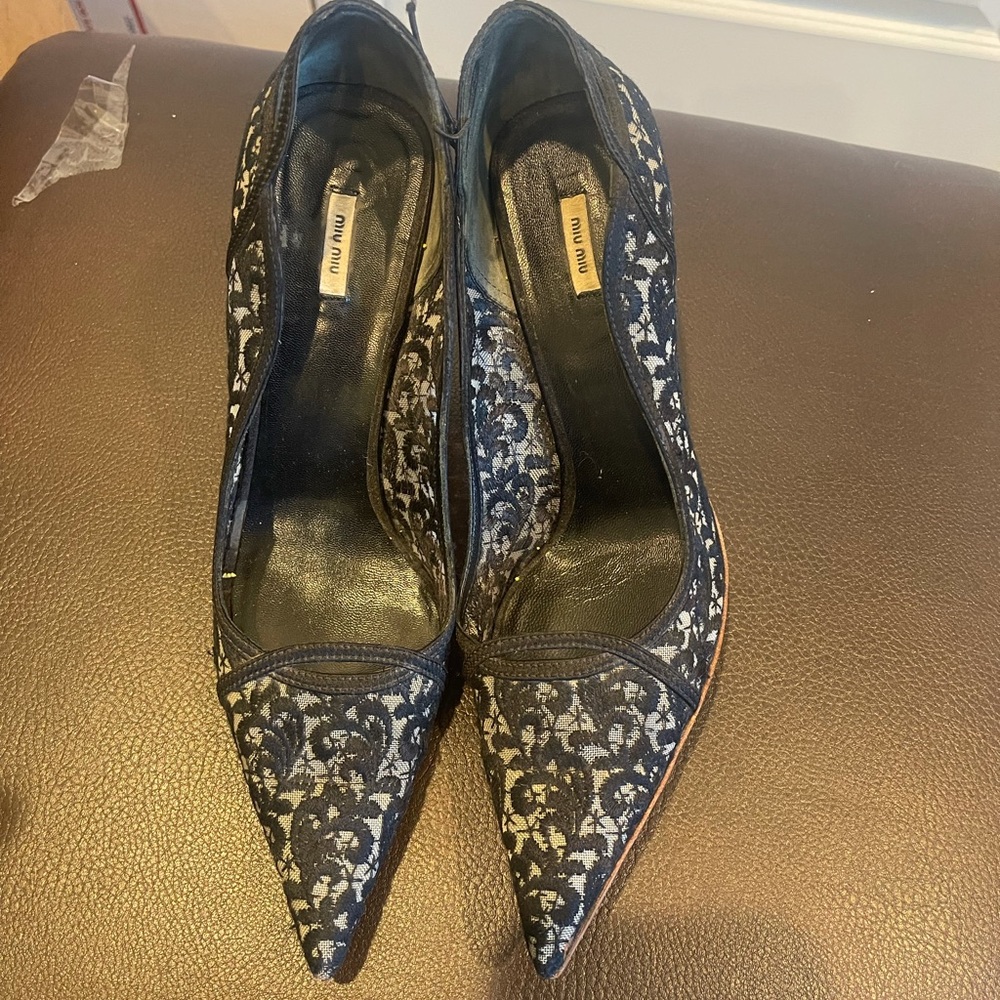 Miu Miu embroidered heels